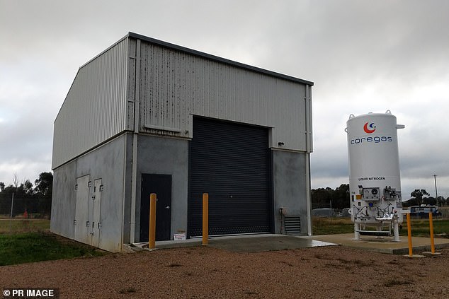 A cryonics facility located next to Holbrook Cemetery, New South Wales, Australia. Spaces in this freezer cost around $150,000.