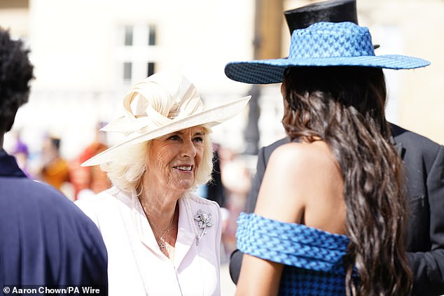 At the garden party, which was held to celebrate the UK's Creative Industries, Maya met King Charles and Queen Camilla.