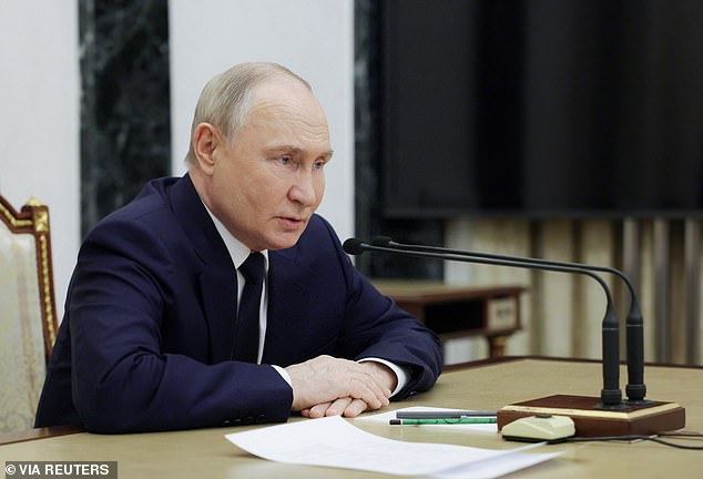 Russian President Vladimir Putin (pictured) described the shooting as a 