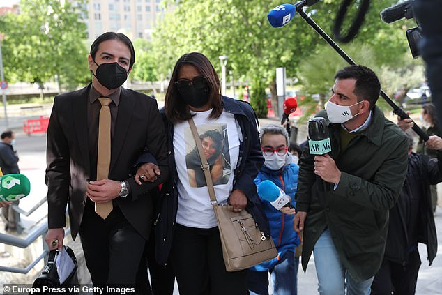 Heidi Paz's mother, Gloria Francis Bulnes, photographed at a court hearing in May 2021 in Madrid