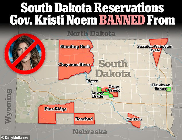 Currently, Noem is not welcome on seven of nine reservations within the state.