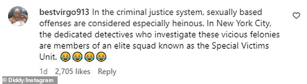 A user posted the introduction to the NBC series Law & Order: Special Victims Unit