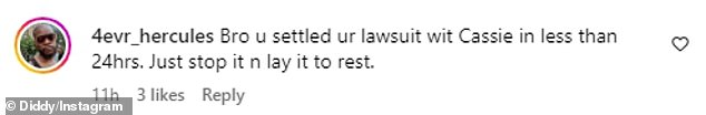 Several users referenced the lawsuit filed in November by Diddy's former protégé and girlfriend, Cassie, which contained allegations of beatings, rape and other abuse between 2005 and 2018.