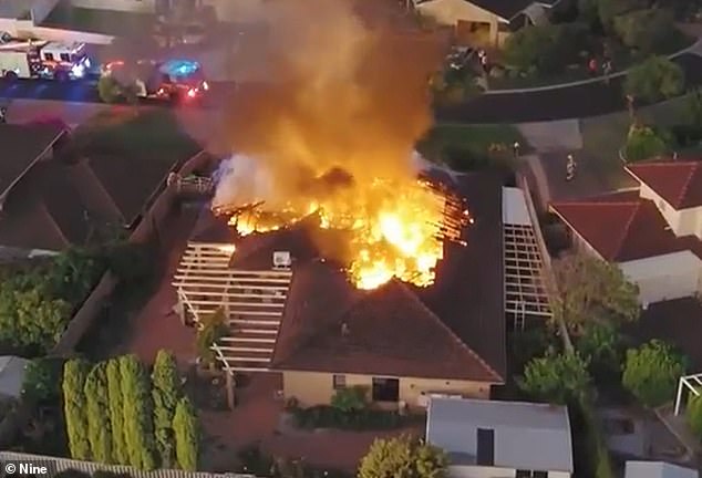 Thick plumes of black smoke billowed into the sky as nearby residents watched in horror, and dark smoke could be seen several kilometers away in nearby suburbs.