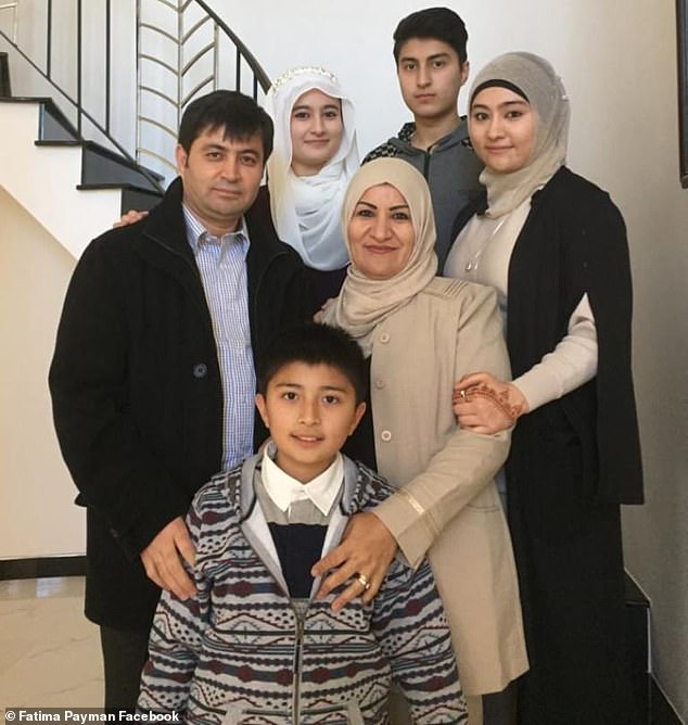 Senator Payman as a teenager with her father Abdul, mother and three younger brothers.