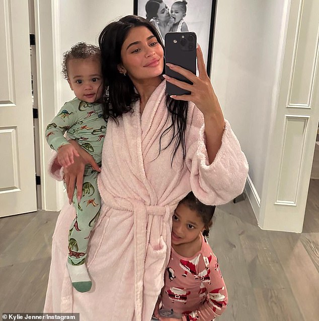 Kylie shares daughter Stormi Webster, six, and son Aire Webster, two, with ex-boyfriend Travis Scott.