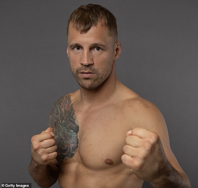 Latvia's Briedis (pictured) broke the Australian's jaw the last time they met in the ring, but he still couldn't get the win.