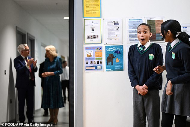 A 10-year-old boy couldn't contain his excitement when he met Queen Camilla earlier this month.