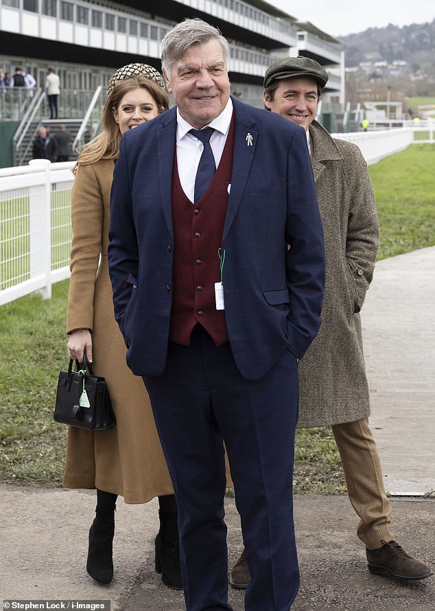 An awkward encounter: football manager Sam Allardyce facing Princess Beatrice and her husband Edoardo Mapelli Mozzi at the Cheltenham Festival, March 2024