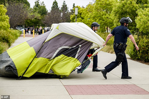 There was already a camp at the university that had been there since April 29.