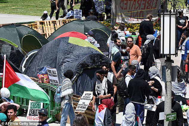 Protesters are calling for a ceasefire and for the university to disassociate itself from Israeli interests.