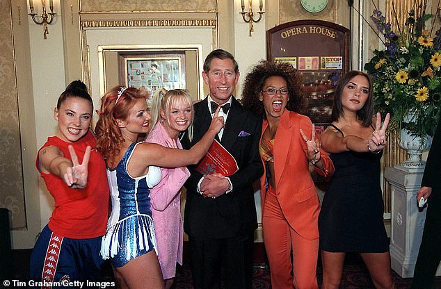 In 1997, the Spice Girls met King Charles to celebrate the 21st anniversary of The Prince's Trust charity, and at the infamous meeting, Geri gave him a red lipstick kiss on the cheek.