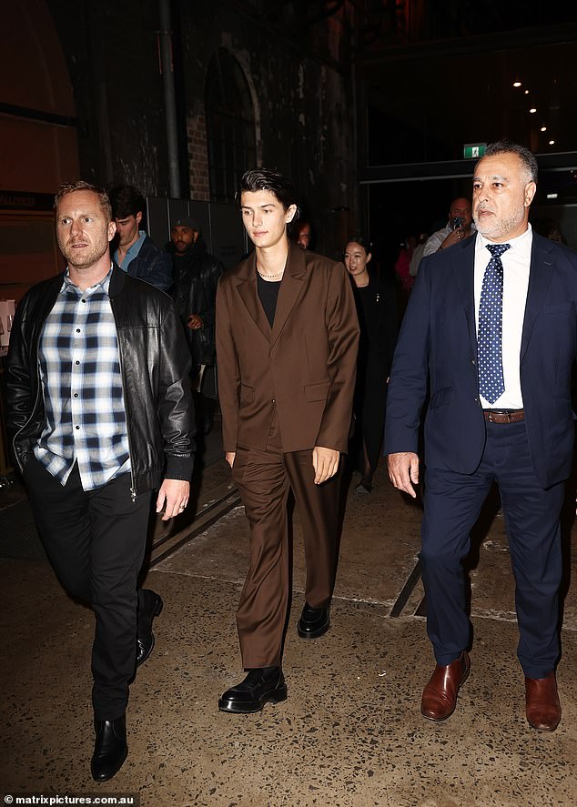 The handsome royal, who is the eldest son of Prince Joachim and his first wife Alexandra, looked fresh off the catwalk as he headed to Carriageworks in Sydney, flanked by his security team.