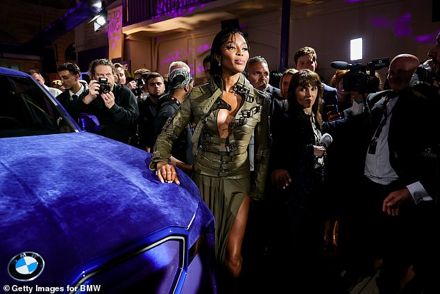 BMW hosted an “exclusive” party to celebrate the launch of the Naomi-inspired car where a purple car called Mystique Allure was unveiled.