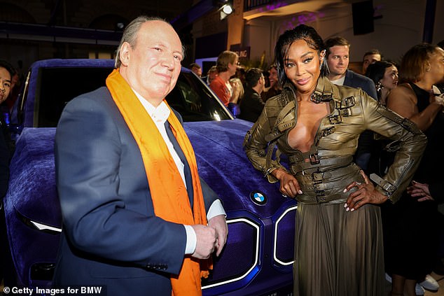 Also present last night was composer Hans Zimmer, 66, who helped design the car's sound.