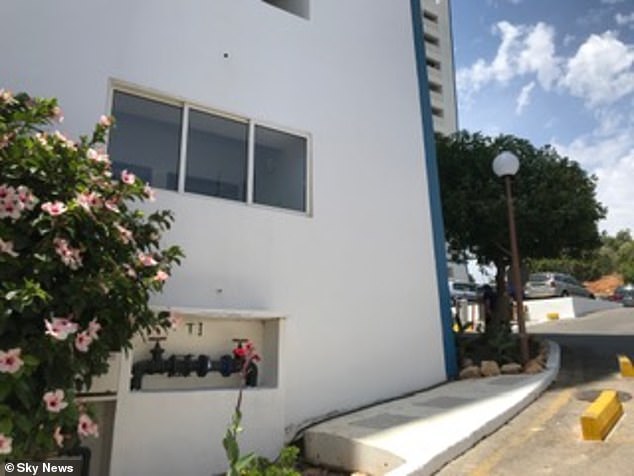 Ms Behan detailed how the attacker threatened to kill her before fleeing down the balcony after the attack (pictured is the outside view of the apartment's windows from the road).