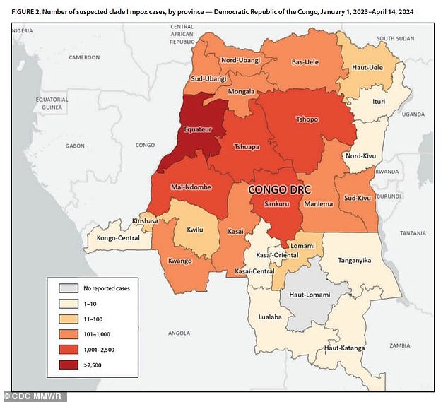 The CDC reported that while nearly all provinces reported mpox cases, most were concentrated in the western region of Ecuador.