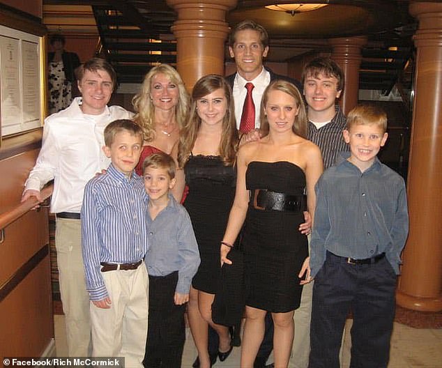 McCormick with his oncologist wife and seven children