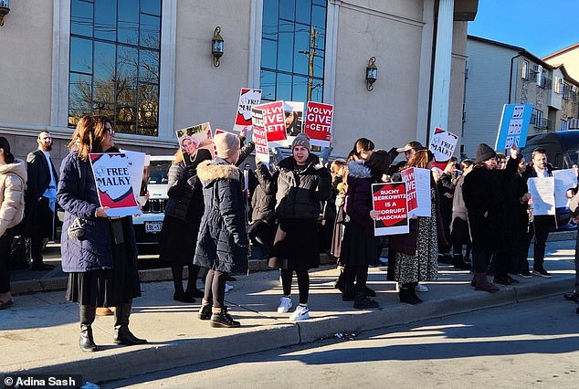 Protests have broken out around the world, in Malky's hometown of Kiryas Joel, New York (pictured), as well as other cities such as Los Angeles and Jerusalem.