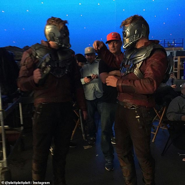 McFarr (pictured with Pratt) performed stunts for Chris Pratt's character, Star Lord, in the Guardians of the Galaxy films.