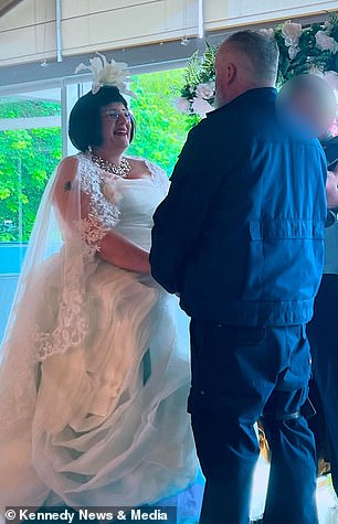 Scarlett says laughter was the key to the day, and the couple made Star Wars puns during their vows.