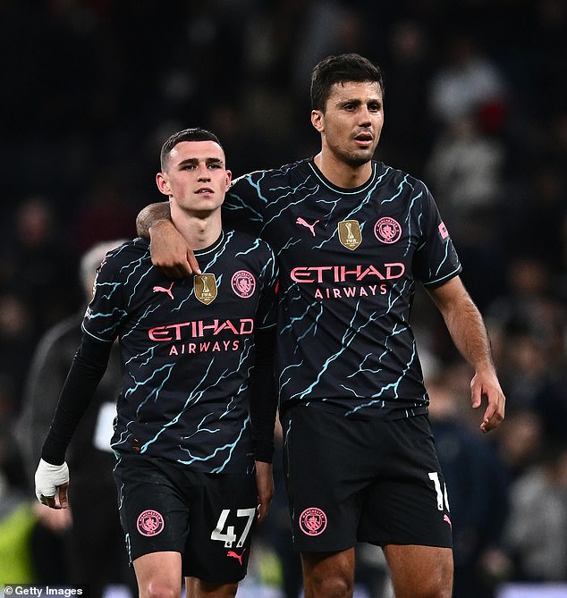 De Bruyne couldn't choose between Phil Foden (left) and Rodri (right) for Manchester City Player of the Season