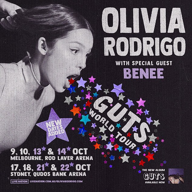 Olivia was originally scheduled to take the stage for just four shows in the two cities, but she added another four additional dates to her tour schedule, all of which have completely sold out.