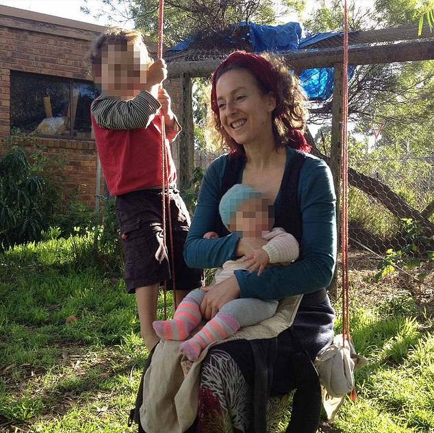 Single mother Beck Myers and her two children, aged seven and ten, moved to the campsite on their own land after rent became unaffordable.