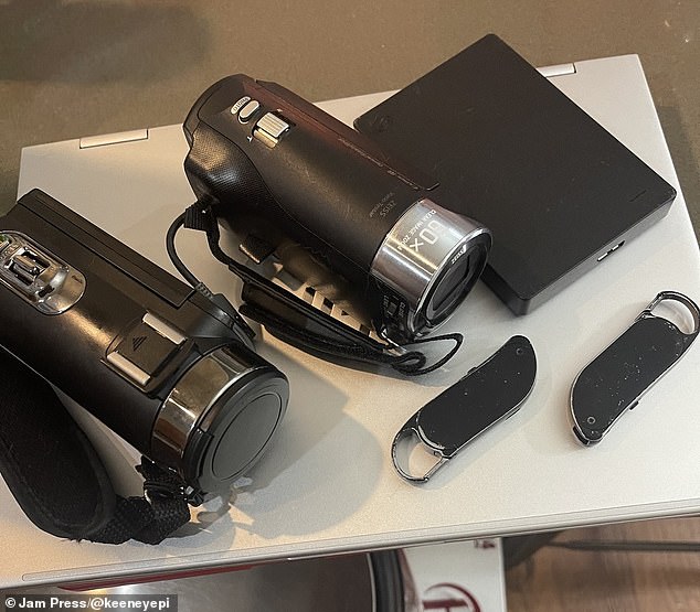 Josh shared a snapshot of the surveillance equipment he uses in his private investigator job.