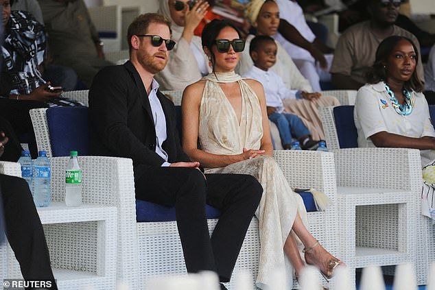 The Duke and Duchess of Sussex attend a polo fundraising event in Lagos, Nigeria, on May 12, 2024.