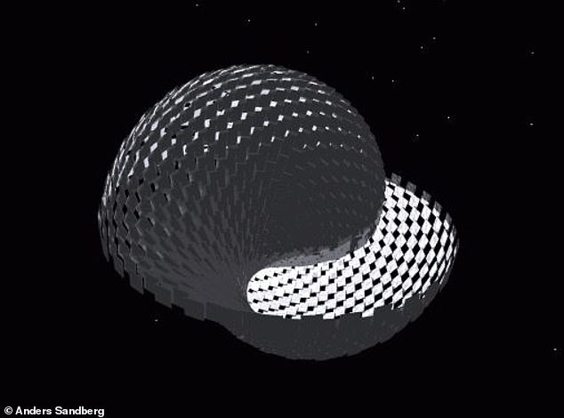 A Dyson swarm could come in the form of a large fleet of satellites orbiting these stars as a means of harvesting energy, and would only partially cover the star (as illustrated above), unlike the large shell of the classic and original Dyson sphere. concept