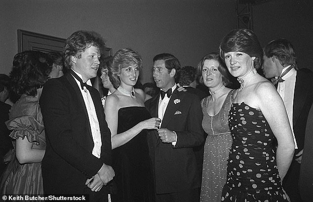 Princess Diana at Charles Spencer's 21st party with Prince Charles and her sisters, Lady Sarah (far right) and Lady Jane Fellowes.