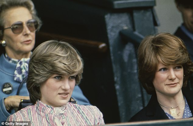 Both sisters remained close after marriage and often spent holidays together. Above: Lady Sarah (right) with her famous sister at Wimbledon, 1981