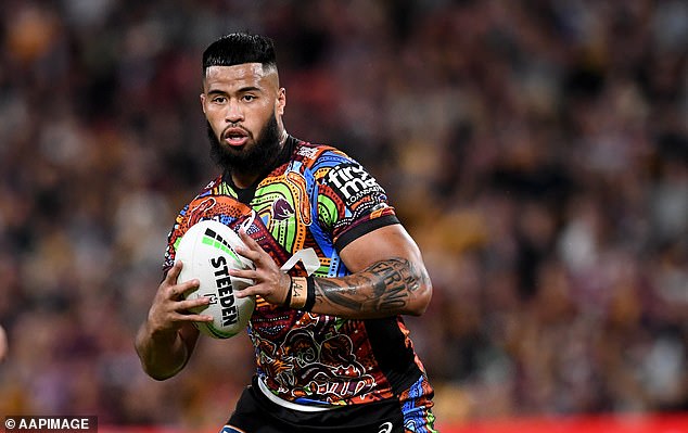 The father of Broncos superstar Payne Haas (pictured) could face the death penalty after being accused of trafficking large quantities of illegal drugs into Indonesia.