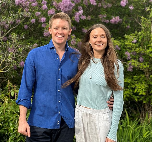 The 7th Duke of Westminster, Hugh Grosvenor, proposed to his girlfriend of two years, Olivia Henson, at their family home in Eaton Hall, Cheshire, it was announced on April 23, 2023. The couple can be seen here in an official photo published to commemorate their engagement. )