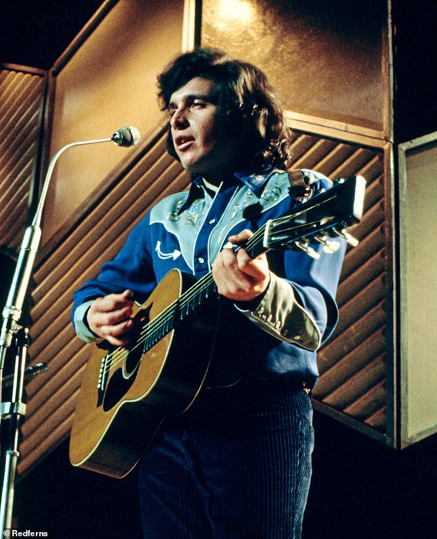 Don McLean performing at the BBC TV Center on 1 January 1973. His hit American Pie generates £400,000 in royalties each year.