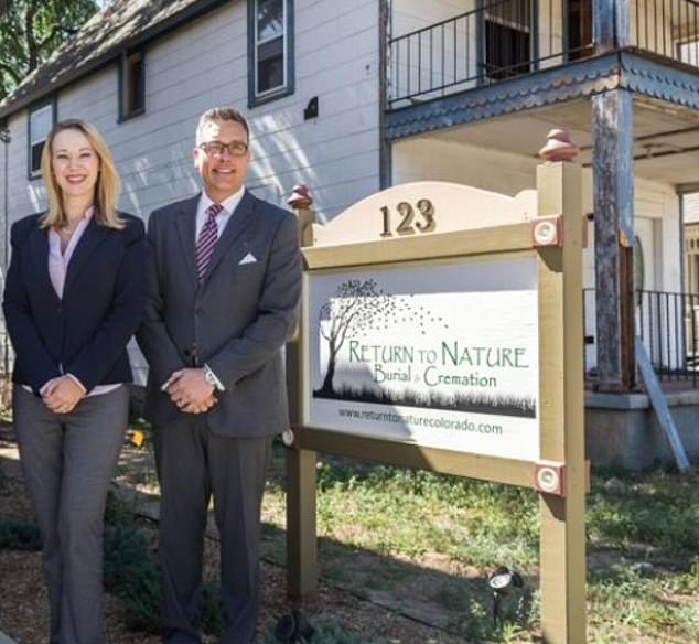 Jon and Carie Hallford (pictured above outside their funeral home) also collected more than $130,000 from families for cremations and burial services they never provided, according to the federal indictment.