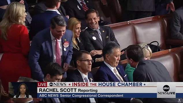 Footage from the March 7 State of the Union address shows McCormick caressing Van Duyne's arm, and sources say this is a common occurrence for the seemingly in-love couple.