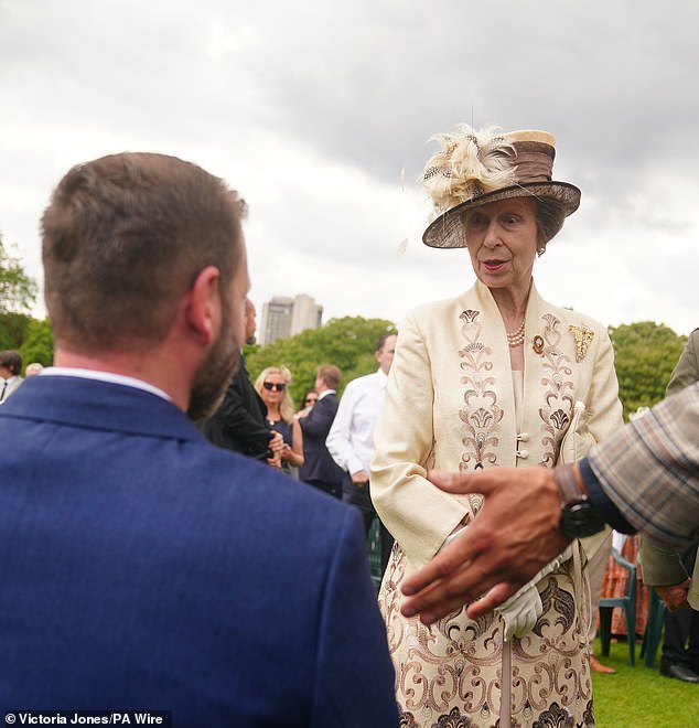 Princess Anne spoke today with people from the Not Forgotten Association