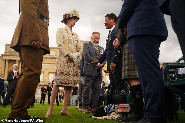 The garden party at Buckingham Palace in the capital was organized by the Not Forgotten Association