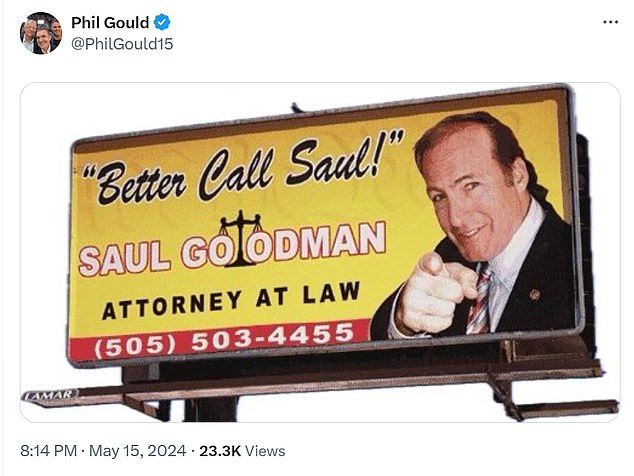 He posted this poster for hit shows Breaking Bad and Better Call Saul after a current NRL player was accused of rape and a former player was arrested on drug charges.