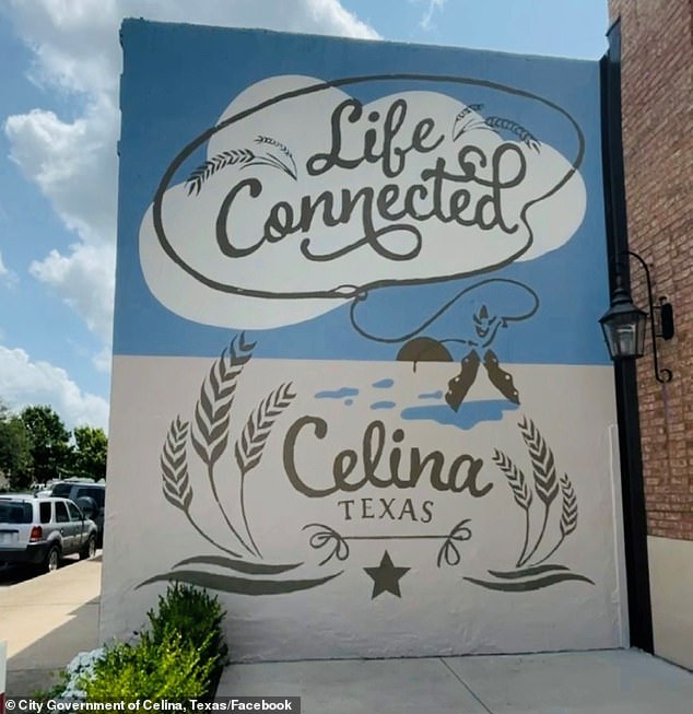 A city sign in Celina, Texas