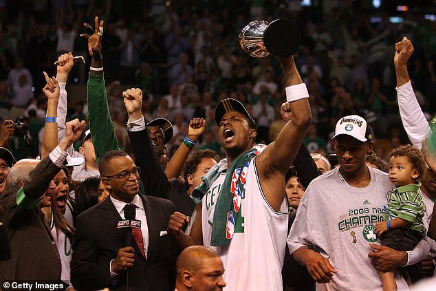 Pierce, a ten-time NBA All-Star, won a championship ring with the Boston Celtics in 2008.