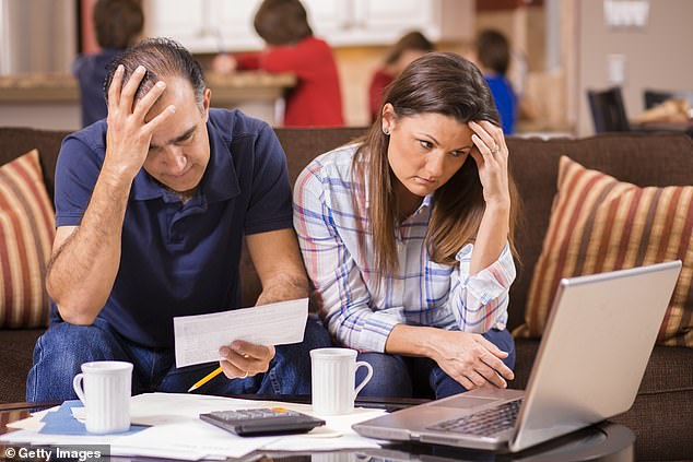 The couple lives paycheck to paycheck with a mortgage and personal debts (file photo)