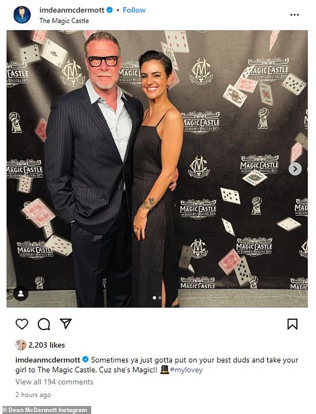 McDermott went Instagram official with Calo days ago, sharing two photos from their date night at Magic Castle.