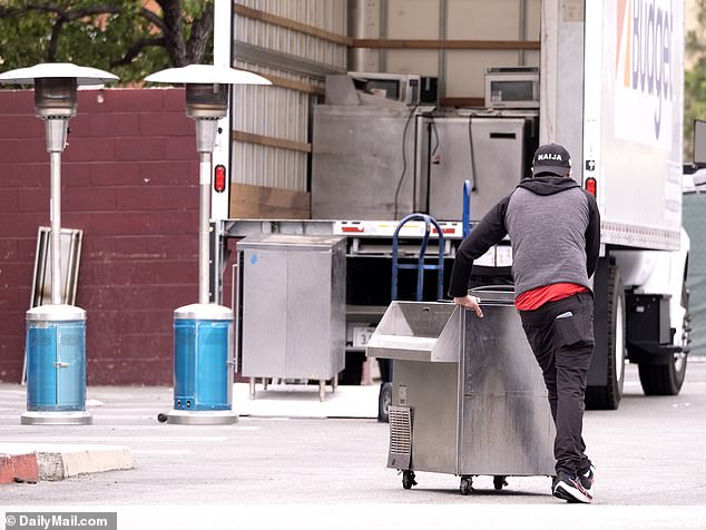 Patio heaters were among the items purchased at Red Lobster in Torrance.