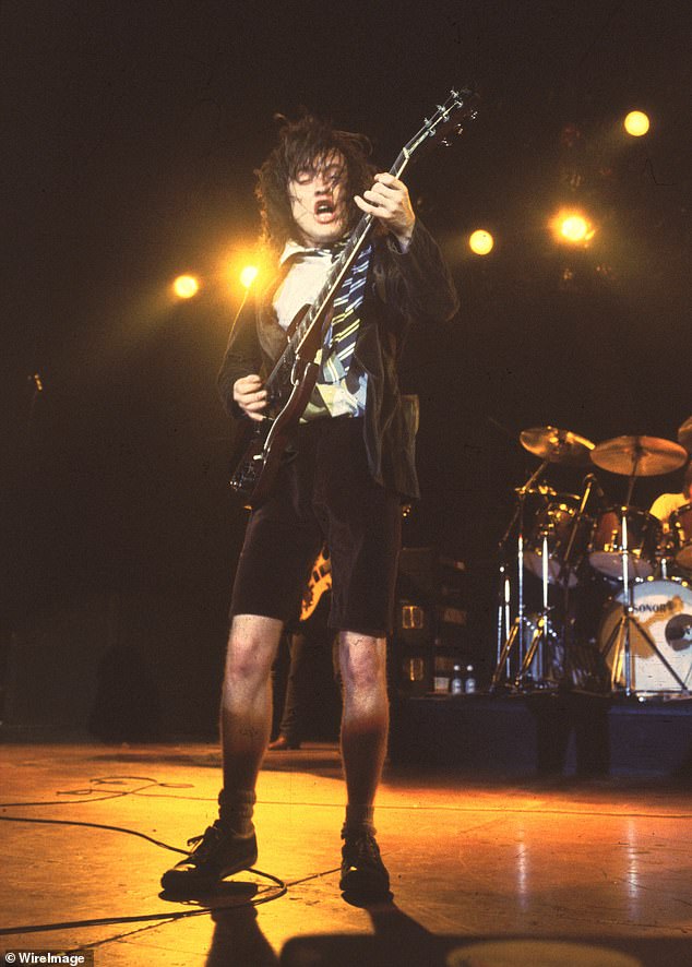 It is the band's first tour since 2016, when they toured their 2014 album Rock Or Bust. Angus is pictured in 1983.