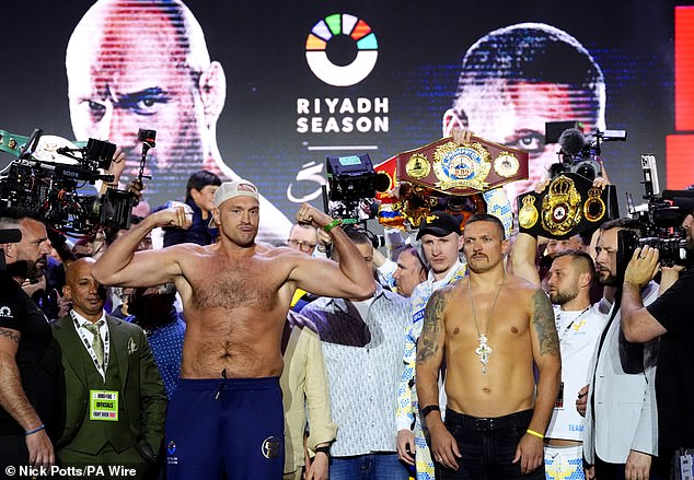 Fury and Usyk are expected to enter the ring around 11pm UK time / 1am Saudi Arabia.