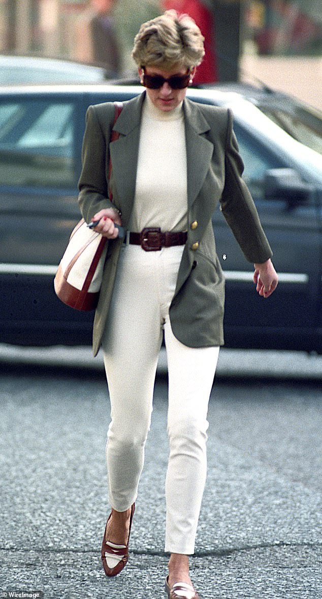 In the autumn of 1994, the late Princess of Wales was photographed shopping in Knightsbridge wearing a very similar outfit.