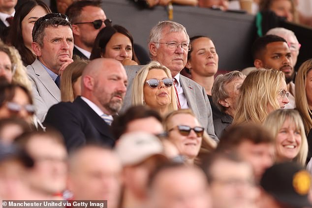 Legendary football manager Sir Alex Ferguson was also seen at Old Trafford watching